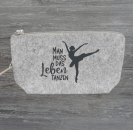 Kulturtasche / Kosmetiktasche / Gray Melange in Größe S