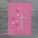 Wosadnikhülle in magnolie meliert, Kreuze, Schmetterlinge