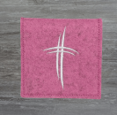 Rosenkranztasche Magnolie meliert, Kreuze